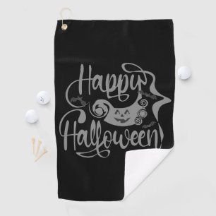 Serviette De Golf Happy Halloween chauves-souris Jack-o'-lantern