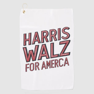 Serviette De Golf harris walz pour l'amérique