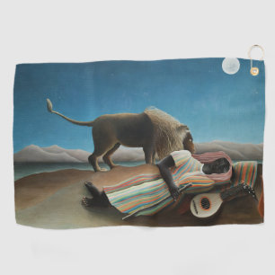 Serviette De Golf Henri Rousseau Dormir Gitan Lion Peinture