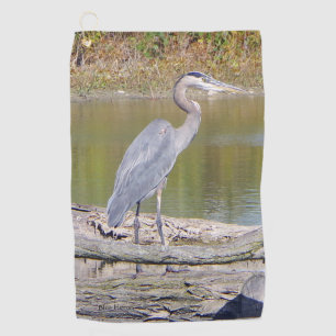 Serviette De Golf Héron bleu