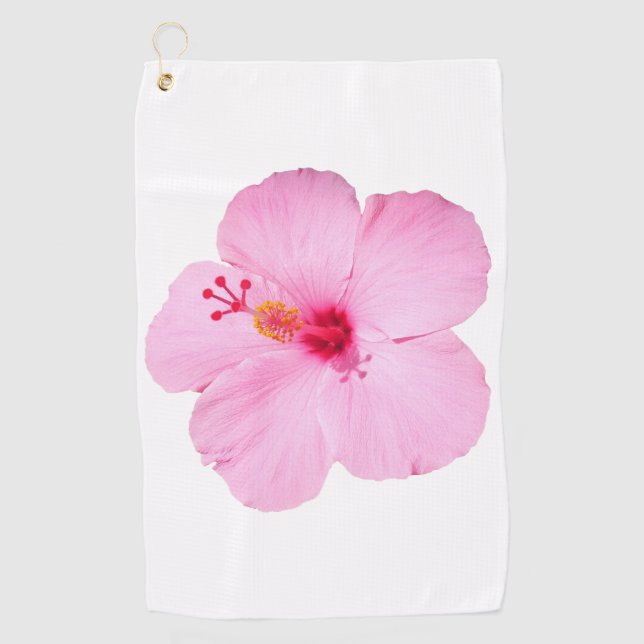 Serviette De Golf Hibiscus rose Fleur tropicale (Devant)