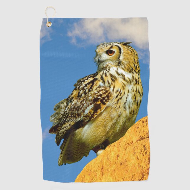 Serviette De Golf Hibou grand-duc  (Devant)