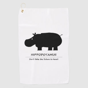 Serviette De Golf Hippopotame
