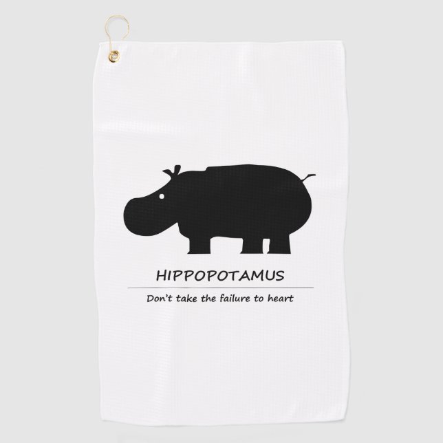 Serviette De Golf Hippopotame (Devant)