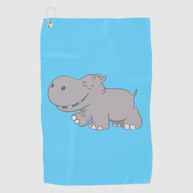 Serviette De Golf Hippopotame (Devant)