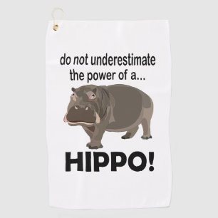 Serviette De Golf Hippopotame Animal Drôle Hippo