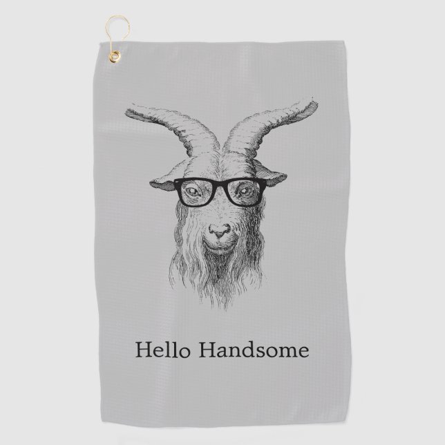 Serviette De Golf Hipster goat (Devant)