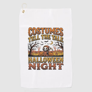 Serviette De Golf Histoire de costume d'Halloween Typographie de cim