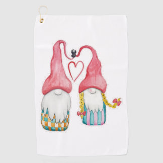 Serviette De Golf Hiver Gnomes Et Cookies Aquarelle Art Top