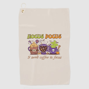 Serviette De Golf Hocus Pocus - J'Ai Besoin De Café Pour Me Concentr