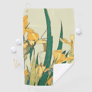 Serviette De Golf Hokusai grasshopper et iris Japon