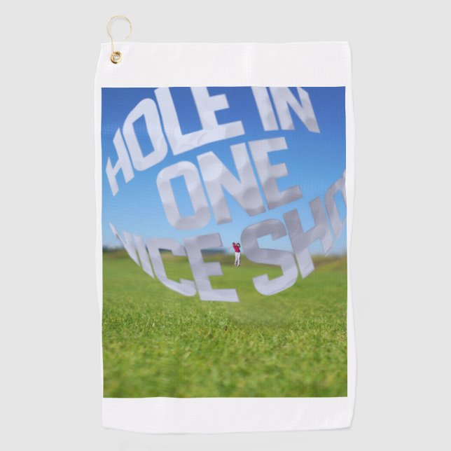 Serviette De Golf Hole In One Nice Shot Golf Towel (Devant)