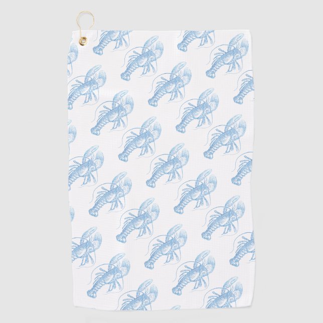 Serviette De Golf Homard bleu (Devant)
