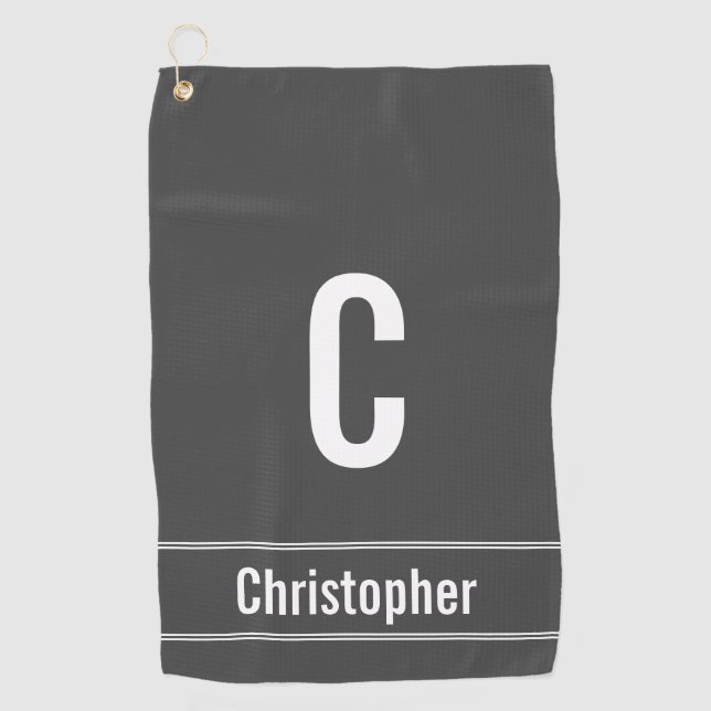 Serviette De Golf Humble, Basic Editable Name Golf Towne (Devant)