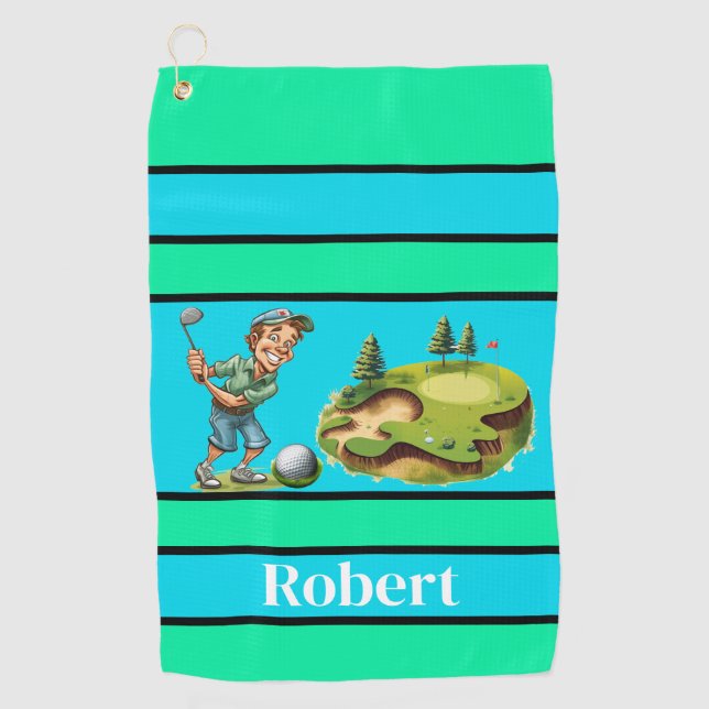 Serviette De Golf Humour De Golf En Design (Devant)