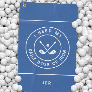 Serviette De Golf Humour de golfeur Équipement de golf fer mignon bl