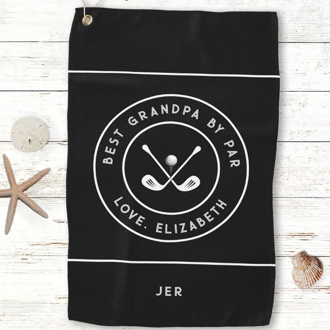 Serviette De Golf Humour drôle de golfeur Golf | Meilleur Grand-Père (Funny Golfer Humor Golf | Best Grandpa By Par Golf Towel)