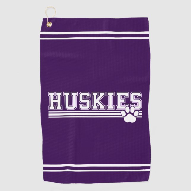 Serviette De Golf Huskies (Devant)