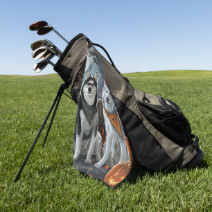 Serviette De Golf Husky Sibérien Halloween Effrayant