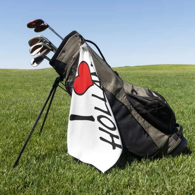 Serviette De Golf I Heart Holland retour sur poids gtcnt (Vert)