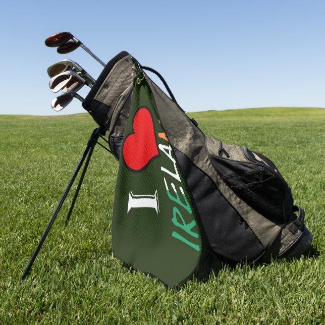 Serviette De Golf I Heart Ireland superposition gtcnt (Vert)