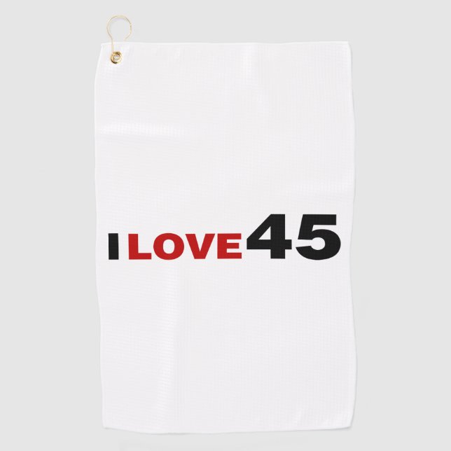 Serviette De Golf I Love 45 (Devant)