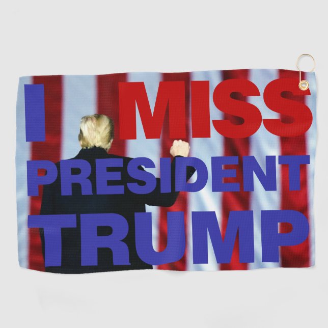 Serviette De Golf I Miss Président Trump (Horizontal)
