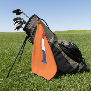 Serviette De Golf I Monogramme superposé sur le drapeau NLD ou sur l