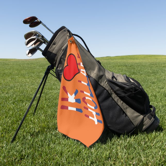 Serviette De Golf Ik Heart Holland superpose ou gtcnt (Vert)