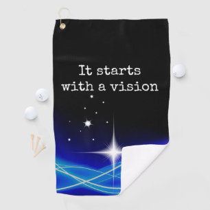 Serviette De Golf Il commence par une vision