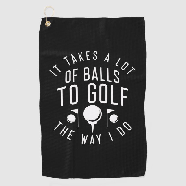 Serviette De Golf Il Faut Beaucoup De Ballons Au Golf Comme Je Le Fa (Devant)