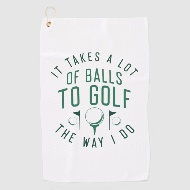 Serviette De Golf Il Faut Beaucoup De Ballons Au Golf Comme Je Le Fa (Devant)