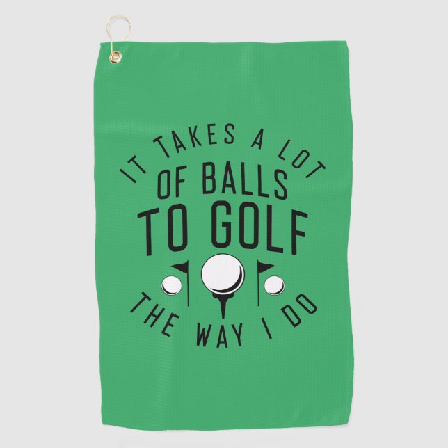 Serviette De Golf Il Faut Beaucoup De Ballons Au Golf Comme Je Le Fa (Devant)