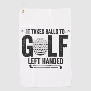 Serviette De Golf Il Prend Des Ballons Au Golf Gauche Main Drôle Gol
