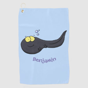 Serviette De Golf Illustration amusante de dessin animé en têtard