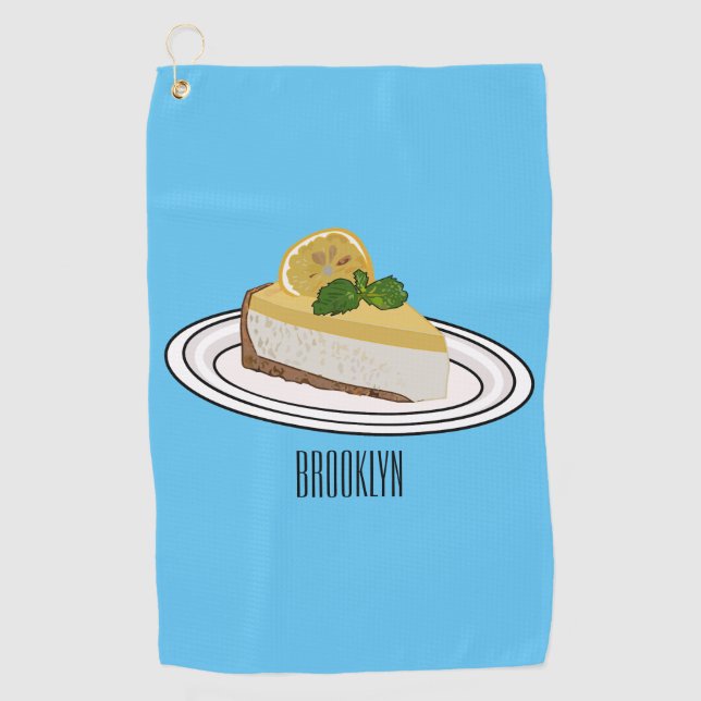 Serviette De Golf Illustration de citron cheesecake (Devant)