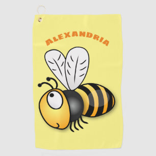 Serviette De Golf Illustration de dessin animé d'abeilles joyeux