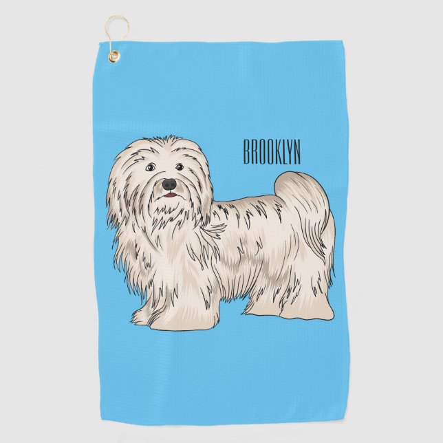 Serviette De Golf Illustration de dessin de chien de Havan (Devant)
