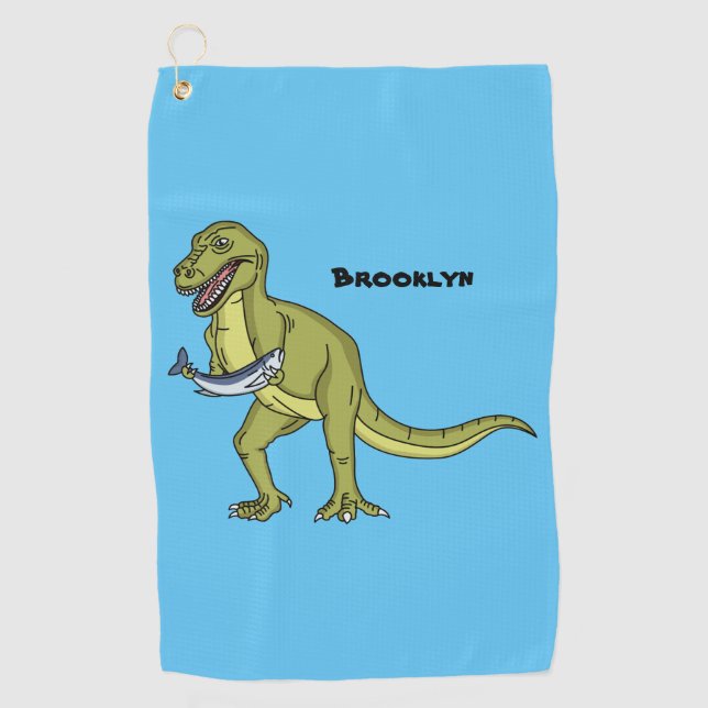 Serviette De Golf Illustration de dinosaure T rex drôle (Devant)