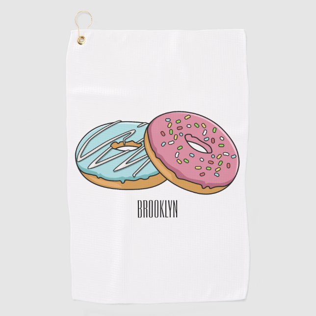 Serviette De Golf Illustration de Donut (Devant)