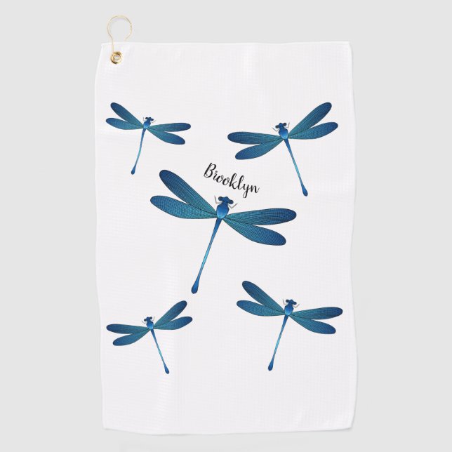 Serviette De Golf Illustration de dragonfly (Devant)