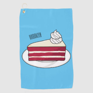 Serviette De Golf Illustration de gâteau en velours rouge