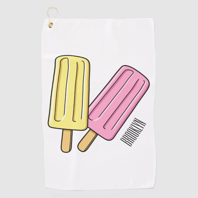 Serviette De Golf Illustration de Ice pop (Devant)
