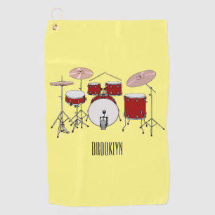 Serviette De Golf Illustration de kit de batterie