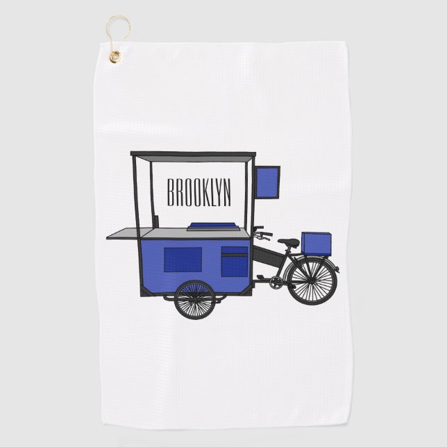 Serviette De Golf Illustration de la charrette alimentaire (Devant)