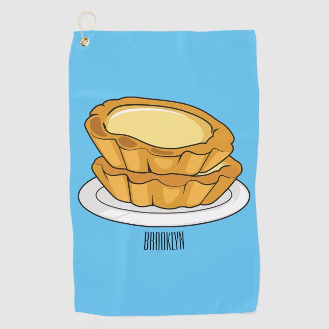 Serviette De Golf Illustration de la tarte à l'oeuf (Devant)