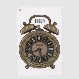 Serviette De Golf Illustration de l'horloge d'alarme