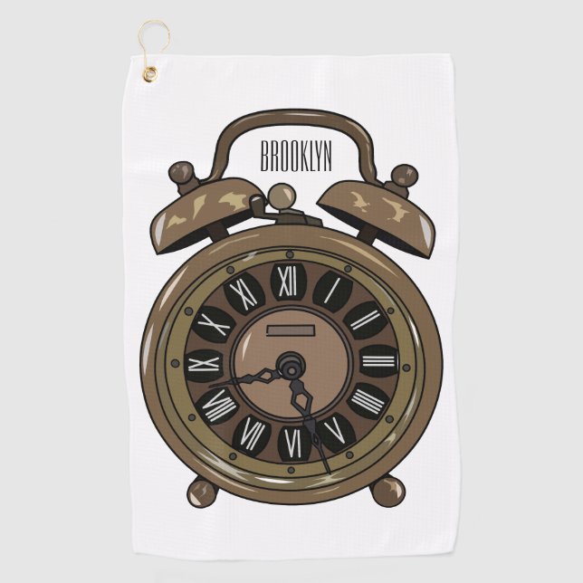 Serviette De Golf Illustration de l'horloge d'alarme (Devant)