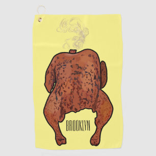 Serviette De Golf Illustration de poulet rôti