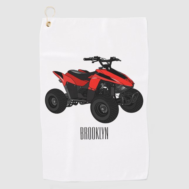 Serviette De Golf Illustration de Quad bike atv (Devant)
